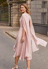 Couture Club Cape Sleeve Dress, Pale Rose