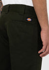 Dickies 873 Slim Straight Work Trousers, Olive Green