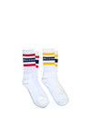 Dickies Genola 2 Pair Stripe Socks, White