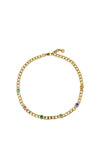 Dyrberg/Kern Agnese Necklace, Gold & Rainbow Multi