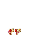 Dyrberg/Kern Aki Earrings, Gold & Red