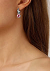 Dyrberg/Kern Anna Hoop Earrings, Light Rose & Silver