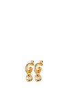Dyrberg/Kern Anna Hoop Earrings, Peach & Gold