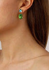 Dyrberg/Kern Antonia Drop Earrings, Gold & Green