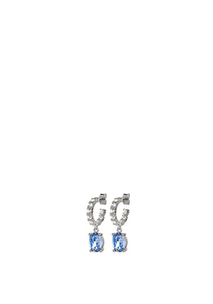 Dyrberg/Kern Barbara Drop Earrings, Light Blue & Silver