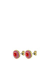 Dyrberg/Kern Catalina Earrings, Gold & Red