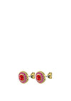 Dyrberg/Kern Catalina Earrings, Gold & Red