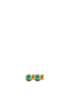 Dyrberg/Kern Dia Stud Earrings, Leaf Green & Gold