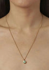 Dyrberg/Kern Ette Necklace, Gold & Light Green