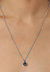 Dyrberg/Kern Ette Royal Blue Pendant Necklace, Silver