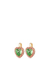 Dyrberg/Kern Felicia Heart Earrings, Gold & Green
