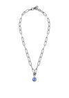 Dyrberg/Kern Lisanna Necklace, Silver & Light Blue