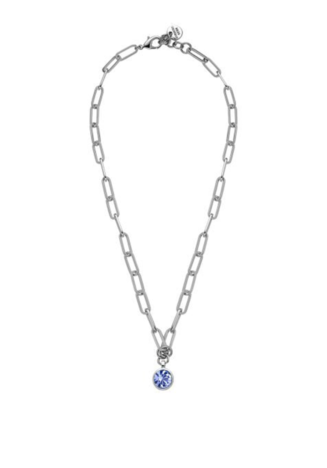 Dyrberg/Kern Lisanna Necklace, Silver & Light Blue