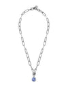 Dyrberg/Kern Lisanna Necklace, Silver & Light Blue