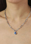 Dyrberg/Kern Lisanna Necklace, Silver & Light Blue