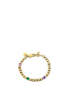 Dyrberg/Kern Livia Bracelet, Gold & Rainbow Multi