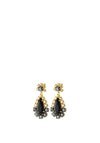 Dyrberg/Kern Lucia Black Drop Earrings, Gold