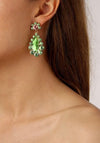 Dyrberg/Kern Lucia Drop Earrings, Gold & Light Green