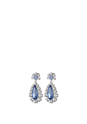 Dyrberg/Kern Lucia Drop Earrings, Silver & Light Blue