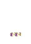 Dyrberg/Kern Noble Amethyst Stud Earrings, Gold