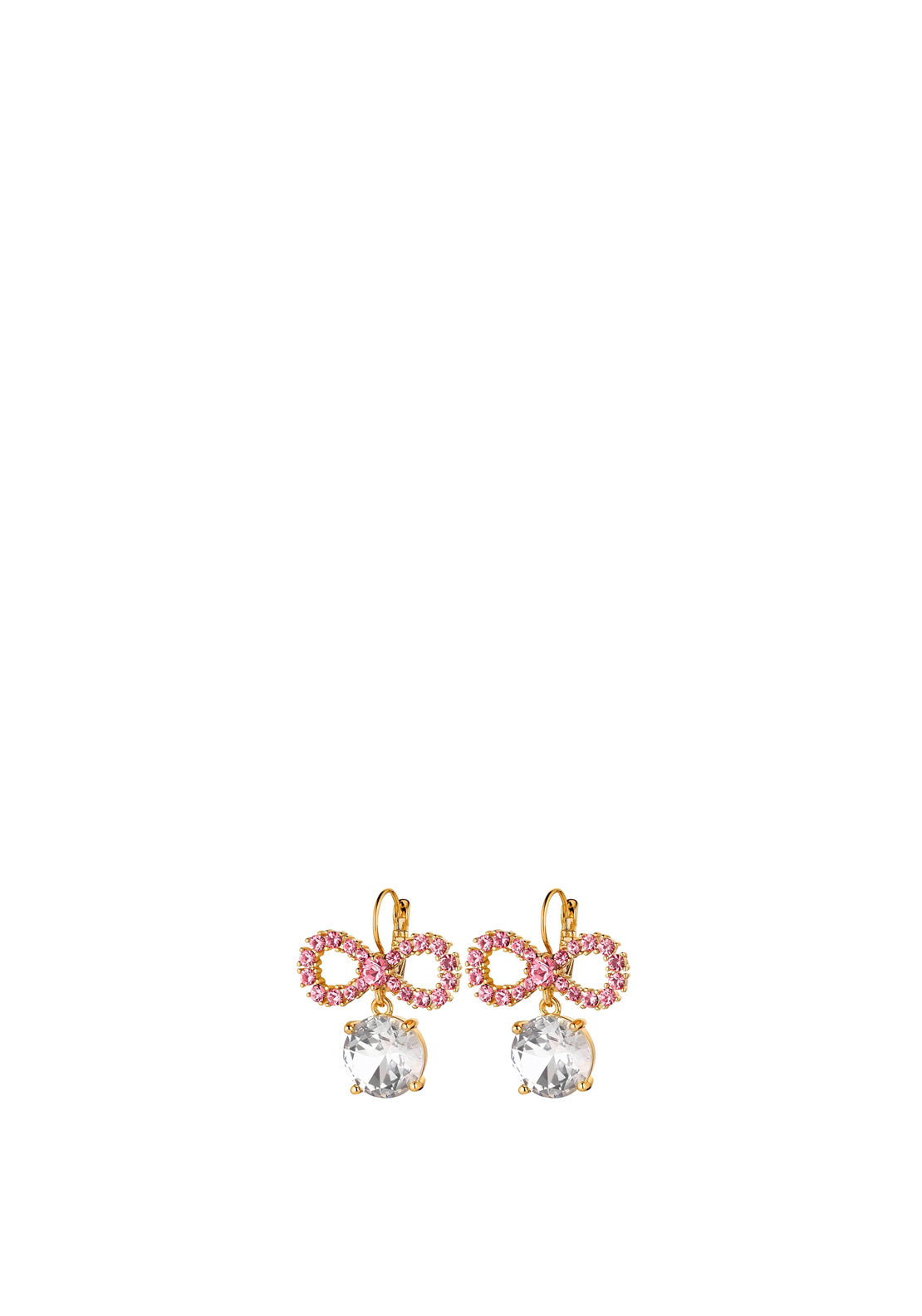 Dyrberg/Kern Phillipa Bow Drop Earrings, Rose & Gold