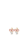 Dyrberg/Kern Phillipa Bow Drop Earrings, Rose & Gold