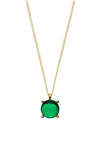 Dyrberg/Kern Sanna Emerald Green Necklace, Gold