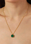 Dyrberg/Kern Sanna Emerald Green Necklace, Gold
