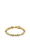 Dyrberg/Kern Teresia Bracelet, Gold & Rose Green