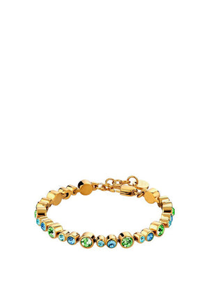 Dyrberg/Kern Teresia Bracelet, Gold& Aqua Green