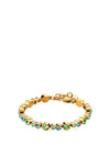Dyrberg/Kern Teresia Bracelet, Gold& Aqua Green