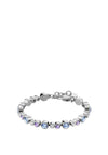 Dyrberg/Kern Teresia Bracelet, Silver & Violet Multi