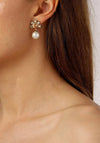 Dyrberg/Kern Veronica Pearl Drop Earrings, Gold & Peach