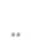 Dyrberg/Kern Viena Earrings, Silver & Rose Multi