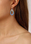 Dyrberg/Kern Zanetta Teardrop Earrings, Light Blue & Silver