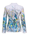 Dolcezza Paint Stroke Print Jacket, Silver Multi