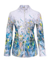 Dolcezza Paint Stroke Print Jacket, Silver Multi