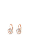 Absolute Pave Circle French Hook Earrings, Rose Gold
