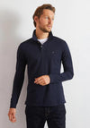 Eden Park Pique Long Sleeve Polo Shirt, Navy