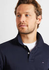 Eden Park Pique Long Sleeve Polo Shirt, Navy