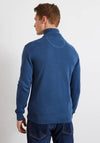 Eden Park Plain Knit Quarter Zip Sweater, Denim Blue