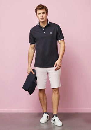 Eden Park Shield Logo Polo Shirt, Navy