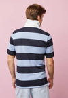 Eden Park Striped Short Sleeved Rugby Shirt, Blue & Navy
