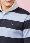 Eden Park Striped Short Sleeved Rugby Shirt, Blue & Navy