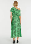 Exquise Floral Off Shoulder Maxi Dress, Green