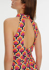 Exquise Halter Neck Print Maxi Dress, Multi