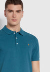 Farah Blanes Polo Shirt, Petrol Blue Marl
