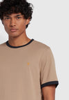Farah Groves Ringer T-Shirt, Smoky Brown