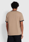 Farah Groves Ringer T-Shirt, Smoky Brown