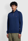 Farah Jim Quarter Zip Sweatshirt, Rich Indigo